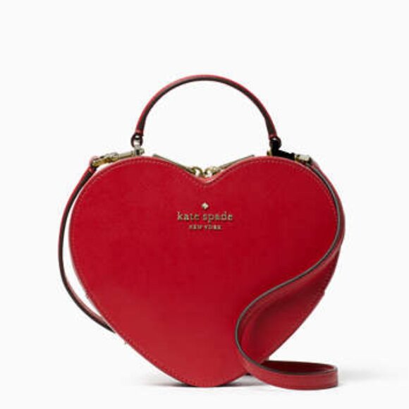 NWT Kate Spade Love Shack Candied Cherry Top Handle Heart Crossbody handbag NWT - Picture 1 of 8